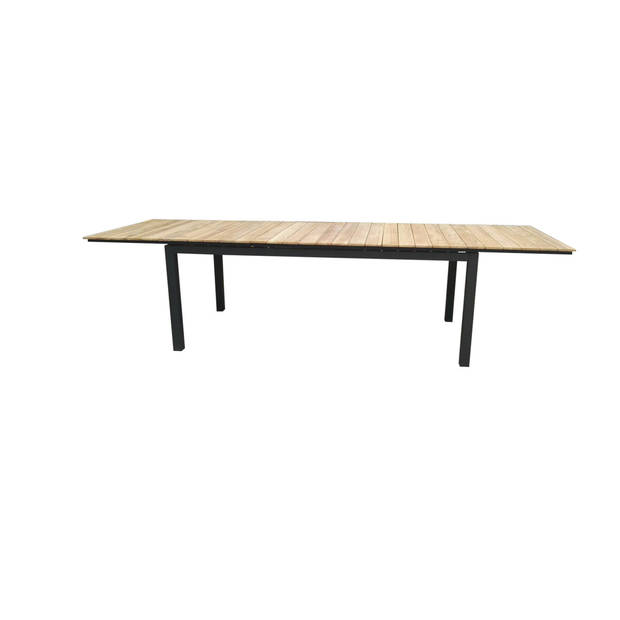 Mexico eettafel tuin incl. extra blad 180, 240 cm zwart, natuur.