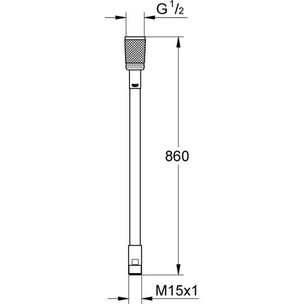 GROHE - Metalen slang - 860 mm