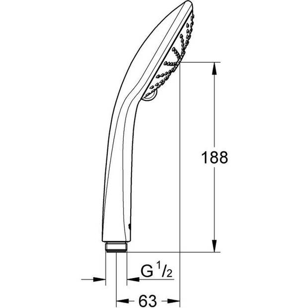 GROHE - Handdouche met 3 straalsoorten