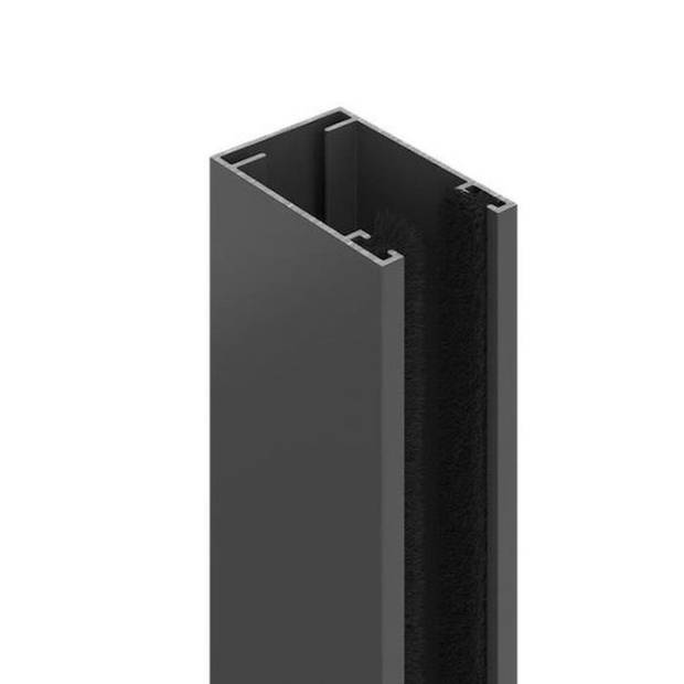 Raammuggennet L125 x H145 cm in antracietgrijs aluminium - In breedte en hoogte in te korten
