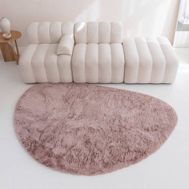 Elfida - Comfy Vloerkleed - Stone - 160 x 230 cm - Roze