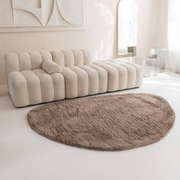 Elfida - Comfy Vloerkleed - Stone - 190 x 275 cm - Taupe