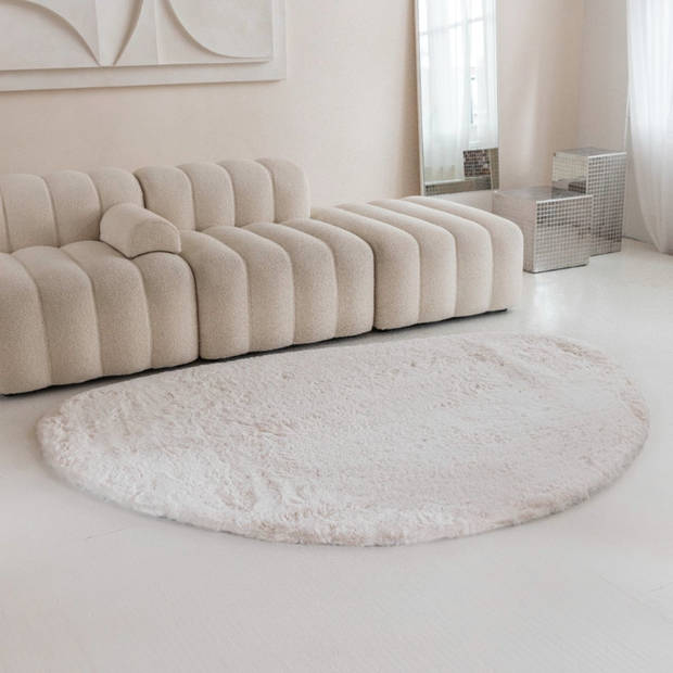 Elfida - Comfy Vloerkleed - Stone Tapijt - 80 x 115 cm - Creme