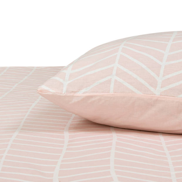 DoubleDry Dekbedovertrek My Design - 100% katoen - 140x200 - pattern licht roze