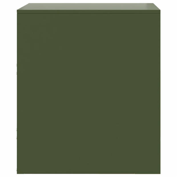 vidaXL Nachtkastjes 2 st 34,5x39x44 cm staal groen