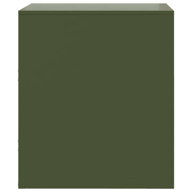 vidaXL Nachtkastje 34,5x39x44 cm staal groen