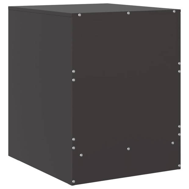 vidaXL Nachtkastjes 2 st 34,5x39x44 cm staal zwart