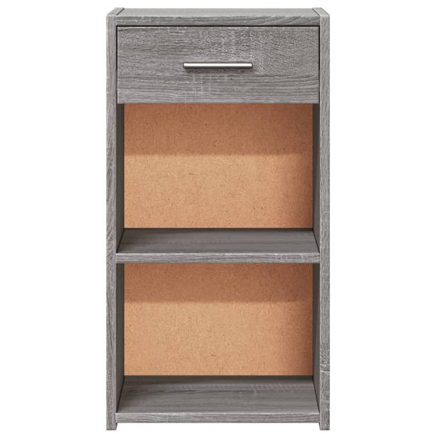 vidaXL Nachtkastjes 2 st 35x34x65 cm bewerkt hout grijs sonoma eiken