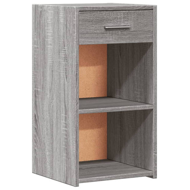 vidaXL Nachtkastjes 2 st 35x34x65 cm bewerkt hout grijs sonoma eiken