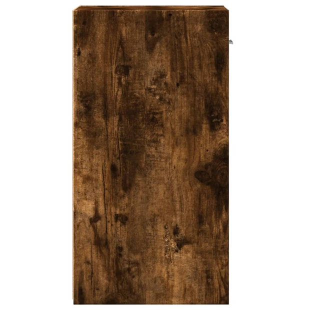 vidaXL Nachtkastjes 2 st 35x34x65 cm bewerkt hout gerookt eikenkleurig