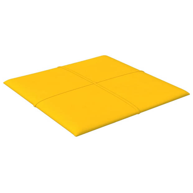 vidaXL Wandpanelen 12 st 1,08 m² 30x30 cm fluweel geel