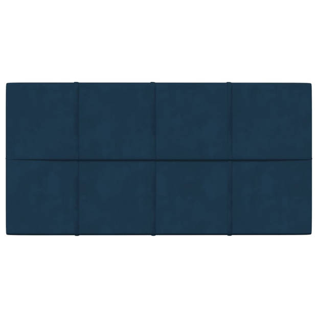 vidaXL Wandpanelen 12 st 2,16 m² 60x30 cm fluweel blauw