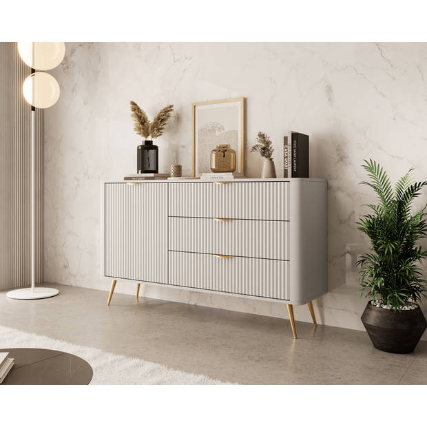 Meubella Dressoir Lima - Beige - 138 cm