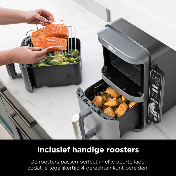 Ninja Double Stack Airfryer XXL - 9.5 Liter - Dubbele Gestapelde Lades - SL400EU