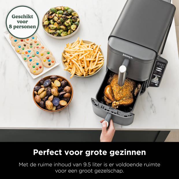 Ninja Double Stack Airfryer XXL - 9.5 Liter - Dubbele Gestapelde Lades - SL400EU