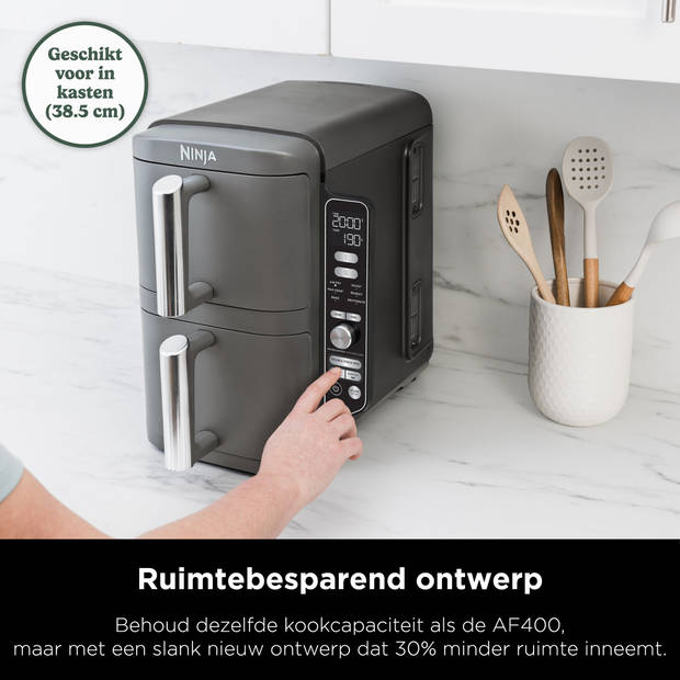 Ninja Double Stack Airfryer XXL - 9.5 Liter - Dubbele Gestapelde Lades - SL400EU