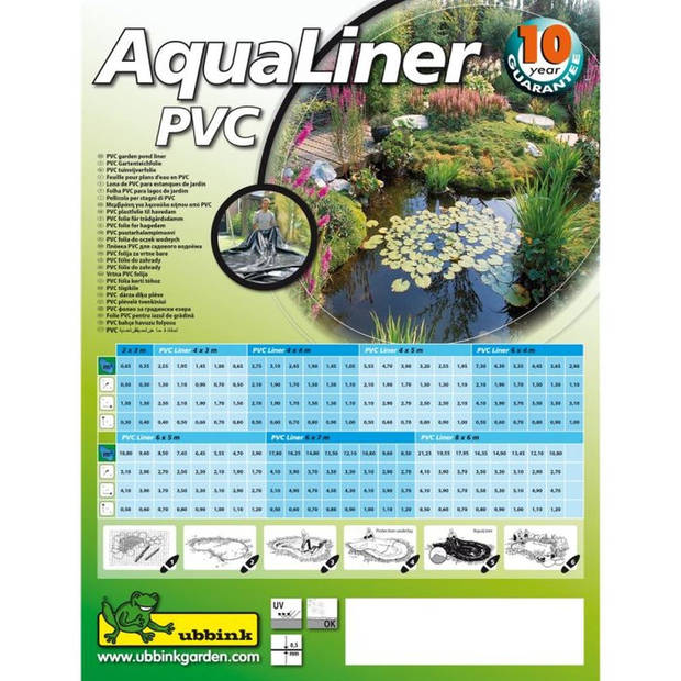 Ubbink Vijverfolie AquaLiner 6x5 m PVC zwart