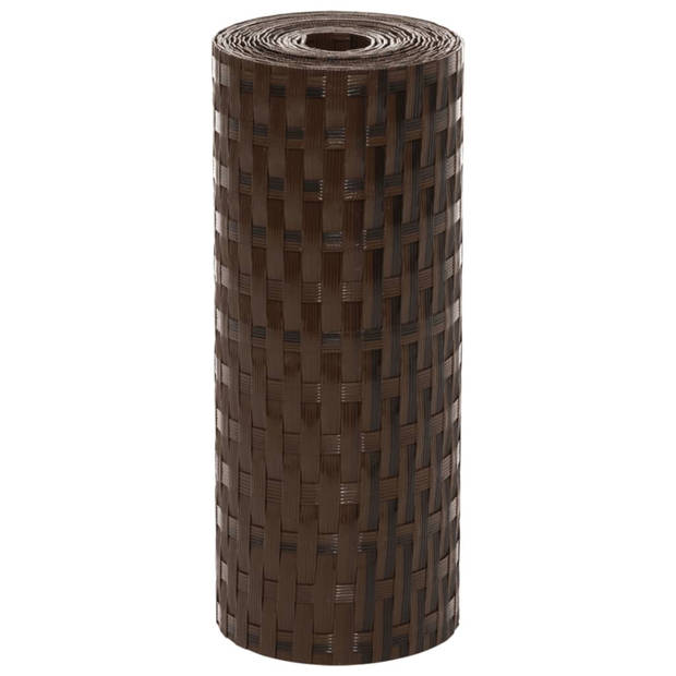 vidaXL Balkonschermen 5 st 255x19 cm poly rattan bruin en zwart