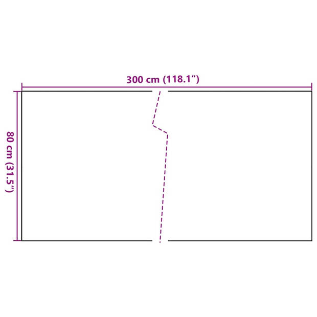 vidaXL Balkonscherm 300x80 cm poly rattan lichtbruin