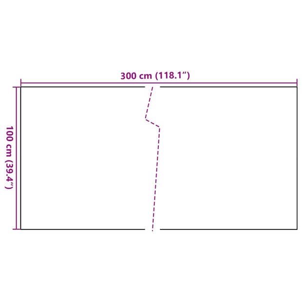 vidaXL Balkonscherm 300x100 cm poly rattan wit