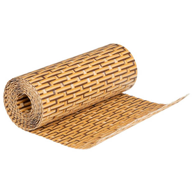 vidaXL Balkonschermen 10 st 255x19 cm poly rattan lichtbruin