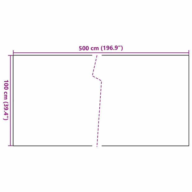 vidaXL Balkonscherm 500x100 cm poly rattan bruin en zwart