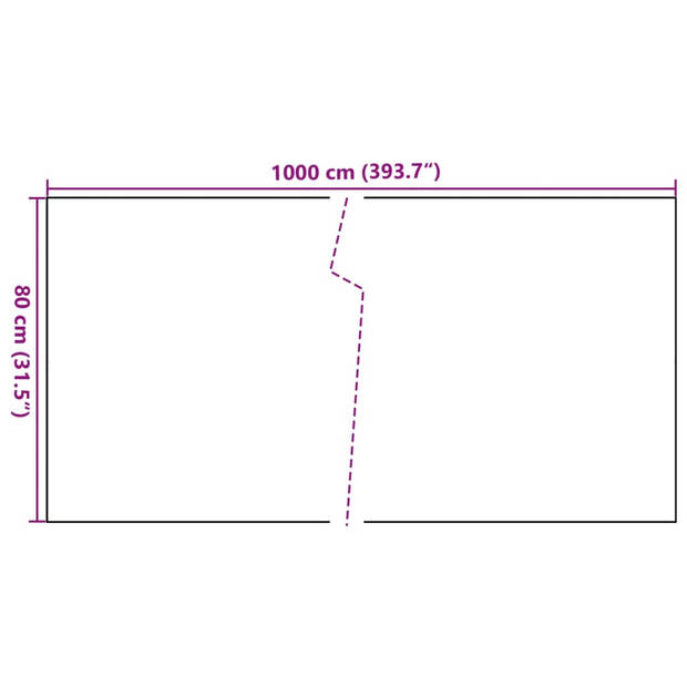 vidaXL Balkonscherm 1000x80 cm poly rattan antracietkleurig