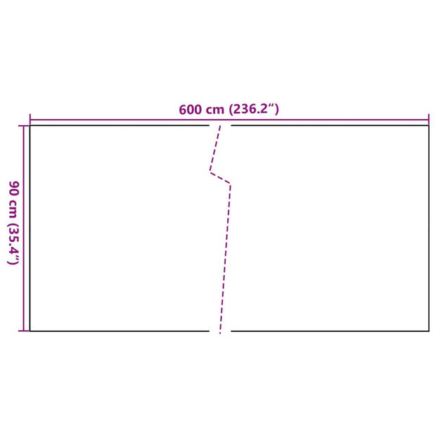 vidaXL Balkonscherm 600x90 cm poly rattan zwart