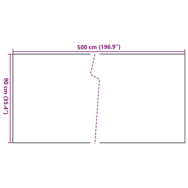 vidaXL Balkonscherm 500x90 cm poly rattan bruin en zwart