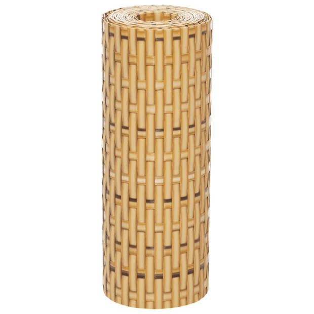 vidaXL Balkonschermen 5 st 255x19 cm poly rattan lichtbruin