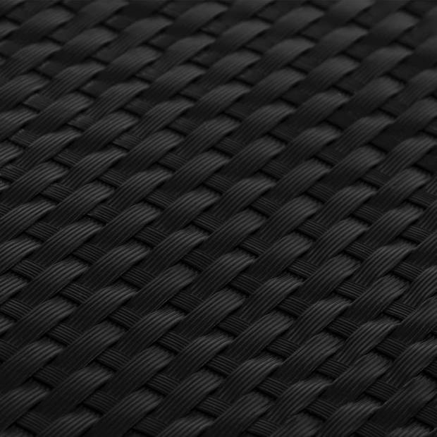 vidaXL Balkonscherm 500x80 cm poly rattan zwart