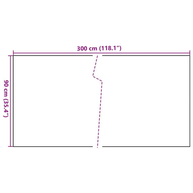 vidaXL Balkonscherm 300x90 cm poly rattan bruin en zwart