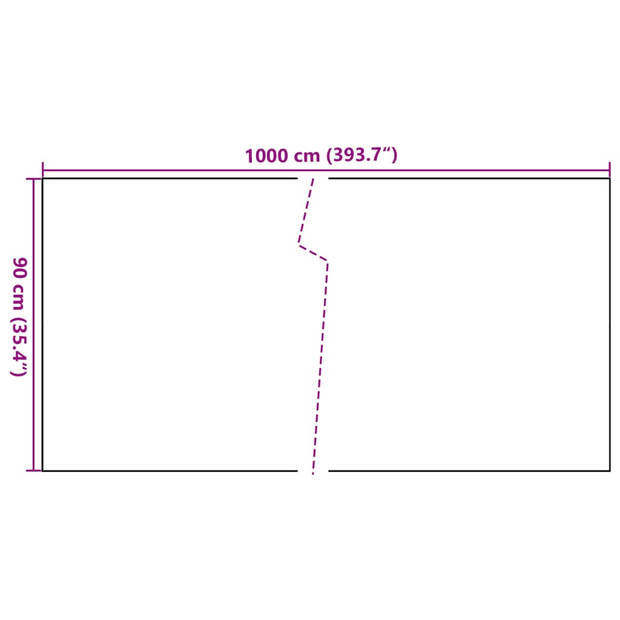 vidaXL Balkonscherm 1000x90 cm poly rattan antracietkleurig