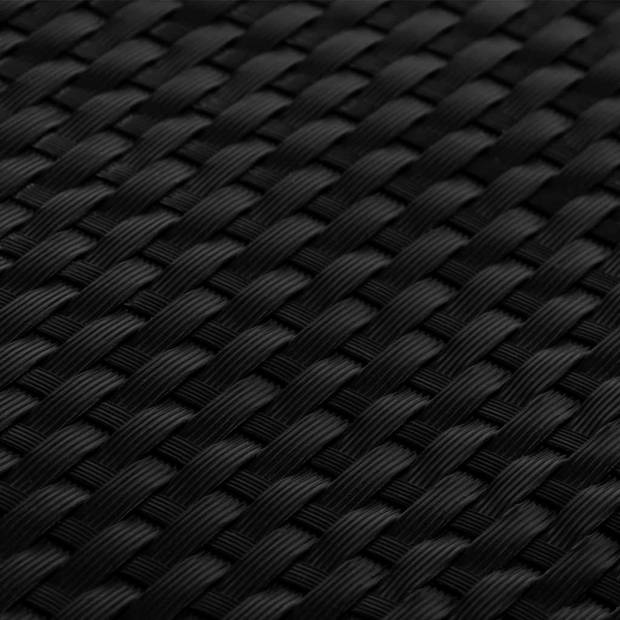 vidaXL Balkonscherm 400x100 cm poly rattan zwart
