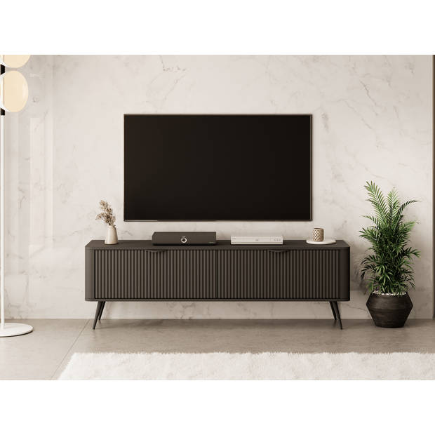 Meubella TV-Meubel Lima - Zwart - 163 cm