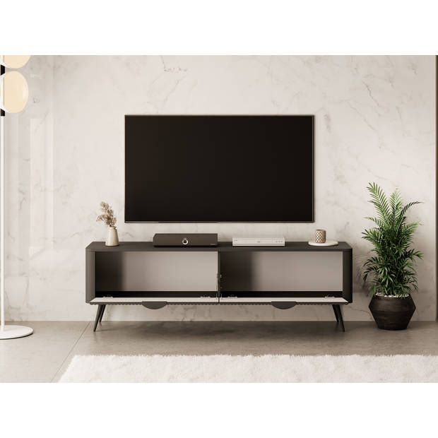 Meubella TV-Meubel Lima - Zwart - 163 cm