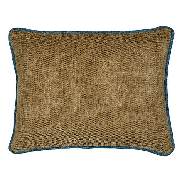 Mars & More Sierkussen met bies 'Lime' 35cm x 45cm, Beige Petrol