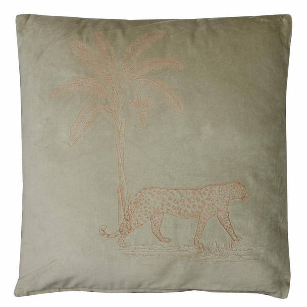 Home Delight Sierkussen 'Jungle' 50cm x 50cm, Taupe