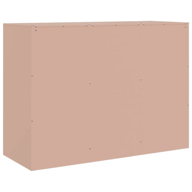 vidaXL Dressoir 99x39x73 cm staal roze