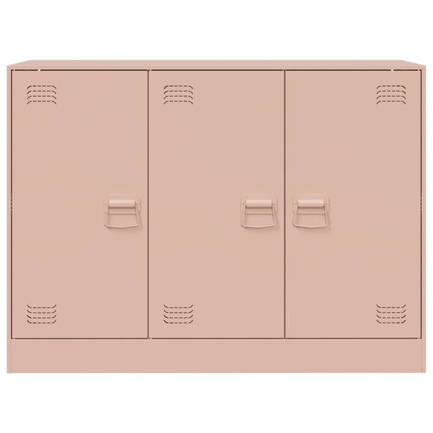 vidaXL Dressoir 99x39x73 cm staal roze