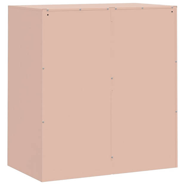 vidaXL Dressoir 67x39x73 cm staal roze