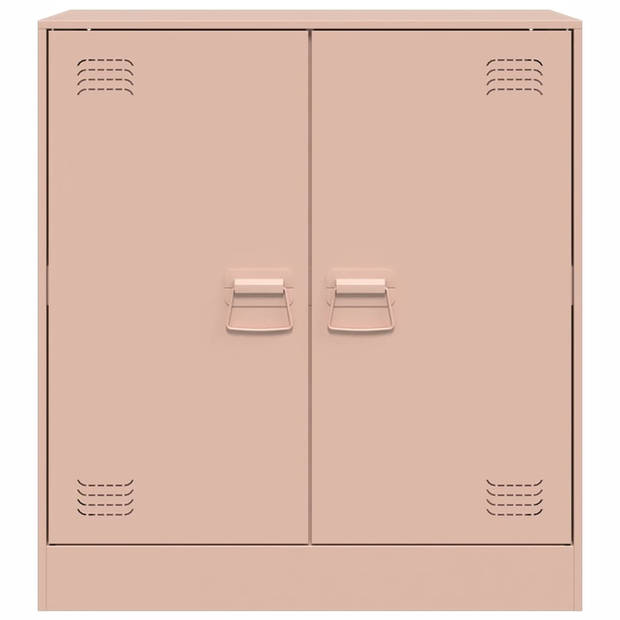 vidaXL Dressoir 67x39x73 cm staal roze