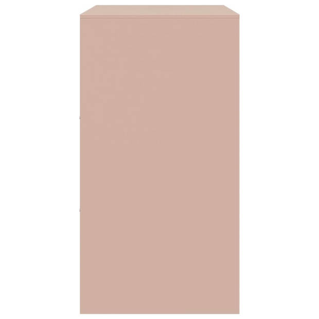 vidaXL Dressoir 67x39x73 cm staal roze