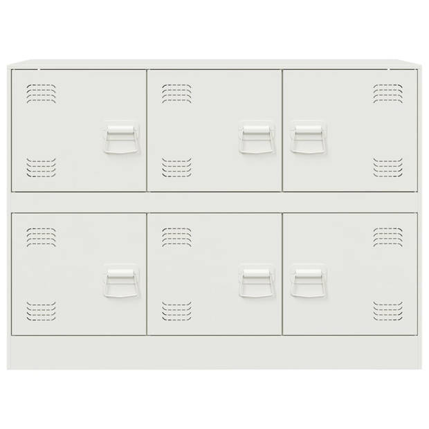 vidaXL Dressoir 99x39x73 cm staal wit