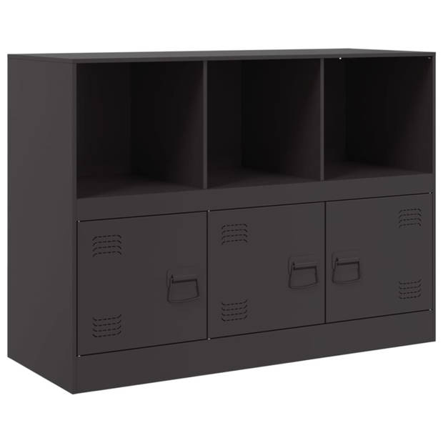 vidaXL Dressoir 99x39x73 cm staal zwart