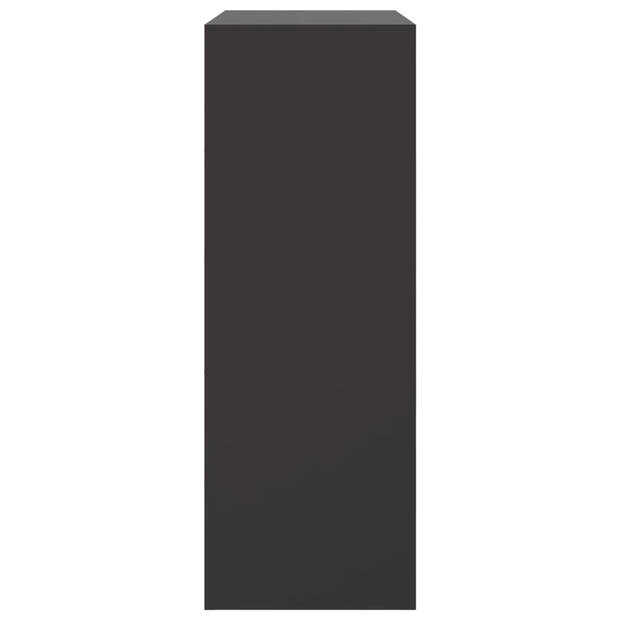 vidaXL Dressoir 67x39x107 cm staal zwart