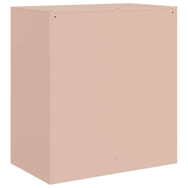 vidaXL Dressoir 67x39x73 cm staal roze