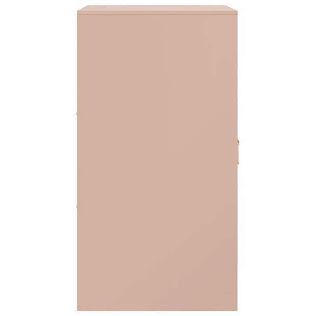 vidaXL Dressoir 34,5x39x73 cm staal roze
