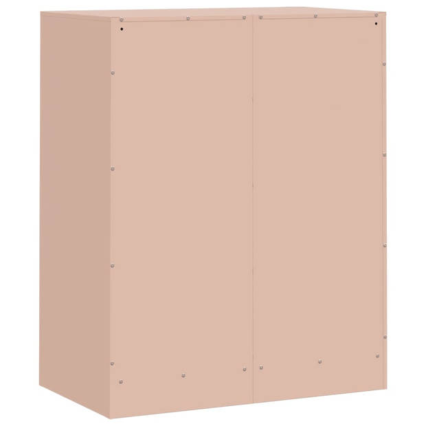 vidaXL Dressoir 67x39x83 cm staal roze