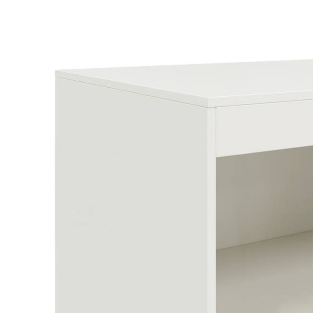 vidaXL Dressoir 67x39x107 cm staal wit